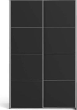 Černá šatní skříň Tvilum Verona, 122 x 201,5 cm