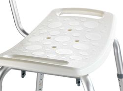 Sedací stolička s opěradlem do sprchy Wenko Stool With Back, 54 x 49 cm