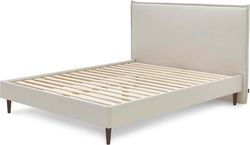 Béžová dvoulůžková postel Bobochic Paris Sary Dark, 160 x 200 cm