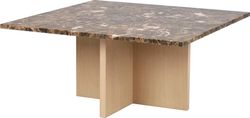 Hnědý mramorový konferenční stolek 90x90 cm Brooksville - Rowico