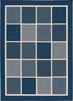 Modrý venkovní koberec Universal Nicol Squares, 160 x 230 cm