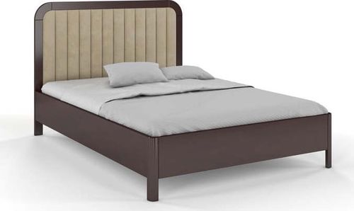 Tmavě hnědá dvoulůžková postel z bukového dřeva Skandica Visby Modena, 140 x 200 cm