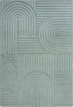 Tyrkysový vlněný koberec Flair Rugs Zen Garden, 120 x 170 cm