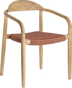 Zahradní židle z eukalyptového dřeva s područkami Kave Home Glynis