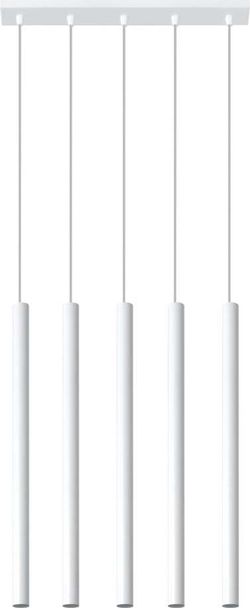 Bílé závěsné svítidlo Nice Lamps Fideus, délka 45 cm