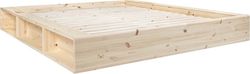 Dvoulůžková postel z masivního dřeva s úložným prostorem Karup Design Ziggy, 180 x 200 cm