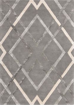 Šedý viskózový koberec Flair Rugs Trellis, 120 x 170 cm