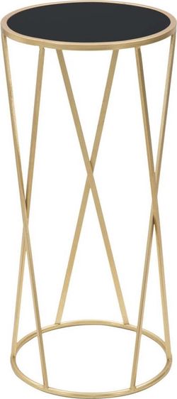 Odkládací stolek v černo-zlaté barvě Mauro Ferretti Glam Simple, výška 75 cm