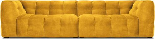 Žlutá sametová pohovka Windsor & Co Sofas Vesta, 280 cm