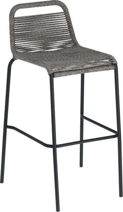 Šedá barová židle s ocelovou konstrukcí La Forma Glenville, výška 74 cm