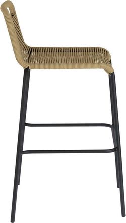 Béžová barová židle s ocelovou konstrukcí La Forma Glenville, výška 74 cm
