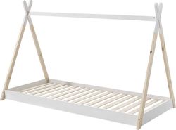 Bílá dětská postel Vipack Tipi, 90 x 200 cm