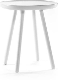 Bílý odkládací stolek z masivu EMKO Naïve, ø 45 cm