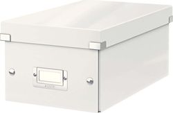 Bílá úložná krabice s víkem Leitz DVD Disc, délka 35 cm