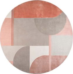 Růžovo-šedý koberec Zuiver Hilton, ø 240 cm