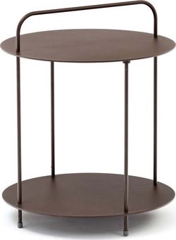Zahradní kovový odkládací stolek v hnědé barvě Ezeis Plip, ø 45 cm