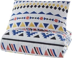Přehoz přes postel s povlakem na polštář z ranforce bavlny EnLora Home Pisagor, 180 x 225 cm