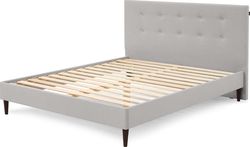 Šedá dvoulůžková postel Bobochic Paris Rory Dark, 160 x 200 cm
