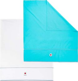 Modro-bílá sada 2 dětských prostěradel Tiseco Home Studio, 100 x 150 cm