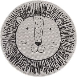 Černý dětský koberec Ragami Lion, ø 160 cm