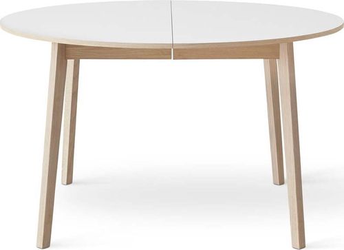 Rozkládací jídelní stůl s bílou deskou Hammel Single Ø130
