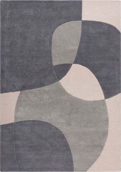Šedý vlněný koberec Flair Rugs Glow, 120 x 170 cm