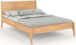 Dvoulůžková postel z bukového dřeva Skandica Visby Radom, 160 x 200 cm