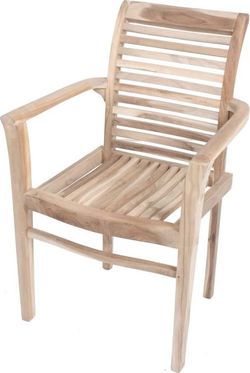Zahradní stohovatelná židle z teakového dřeva ADDU Java
