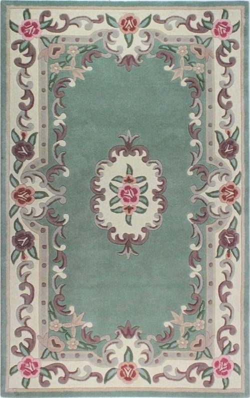 Zelený vlněný koberec Flair Rugs Aubusson, 75 x 150 cm