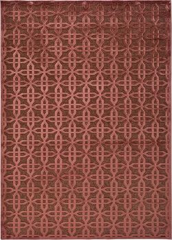 Červený koberec z viskózy Universal Margot Copper, 140 x 200 cm
