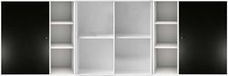Černo-bílá nástěnná komoda Hammel Mistral Kubus, 206 x 69 cm