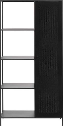 Černá kovová knihovna 90x180 cm Malibu – Unique Furniture