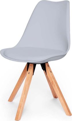 Sada 2 šedých židlí s podnožím z bukového dřeva loomi.design Eco