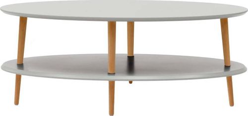 Světle šedý konferenční stolek se sníženou spodní deskou Ragaba OVO