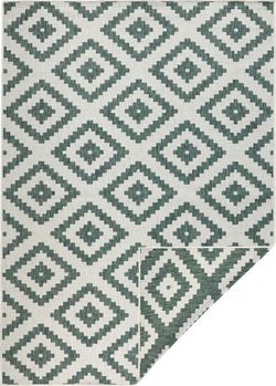 Zeleno-krémový venkovní koberec Bougari Malta, 200 x 290 cm