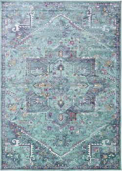 Zelený koberec z viskózy Universal Lara, 120 x 170 cm