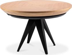 Rozkládací stůl s černými kovovými nohami Windsor & Co Sofas Magnus, ø 120 cm