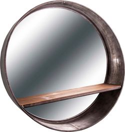 Nástěnné zrcadlo s poličkou ø 46 cm – Antic Line