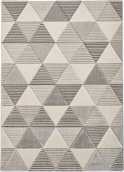 Šedý koberec Think Rugs Brooklyn Geo, 120 x 170 cm