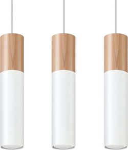 Bílé závěsné svítidlo Nice Lamps Paul, délka 40 cm
