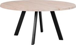 Kulatý jídelní stůl z běleného dubového dřeva Rowico Freddie, ø 160 cm