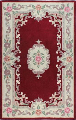 Červený vlněný koberec Flair Rugs Aubusson, 120 x 180 cm