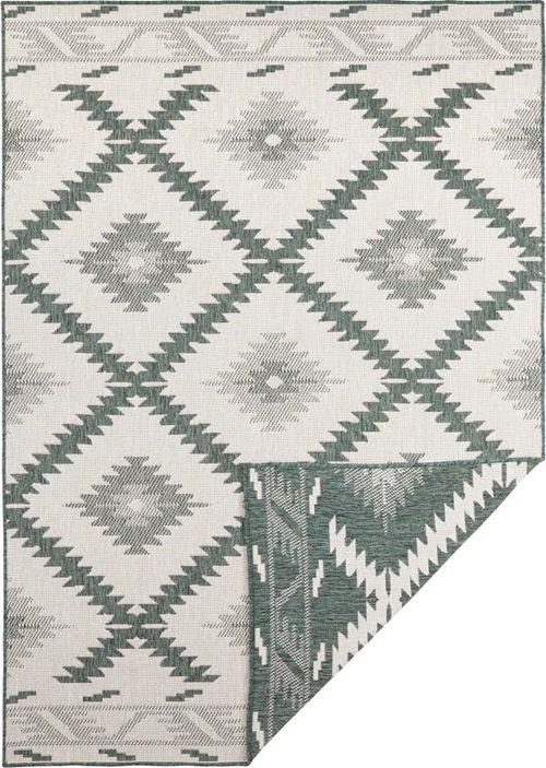 Zeleno-krémový venkovní koberec Bougari Malibu, 230 x 160 cm