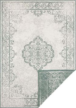 Zeleno-krémový venkovní koberec Bougari Cebu, 160 x 230 cm