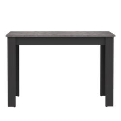 Černý jídelní stůl s deskou v dekoru betonu 110x70 cm Nice - TemaHome France
