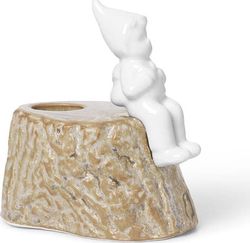 Vánoční svícen z porcelánu a kameniny Kähler Design, délka 9 cm