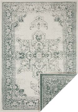Zeleno-krémový venkovní koberec Bougari Borbon, 80 x 150 cm