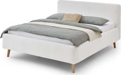 Bílá čalouněná dvoulůžková postel 180x200 cm Mattis - Meise Möbel