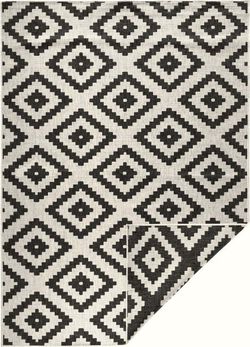 Černo-krémový venkovní koberec Bougari Malta, 160 x 230 cm