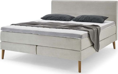 Béžová čalouněná dvoulůžková postel 180x200 cm Linea - Meise Möbel